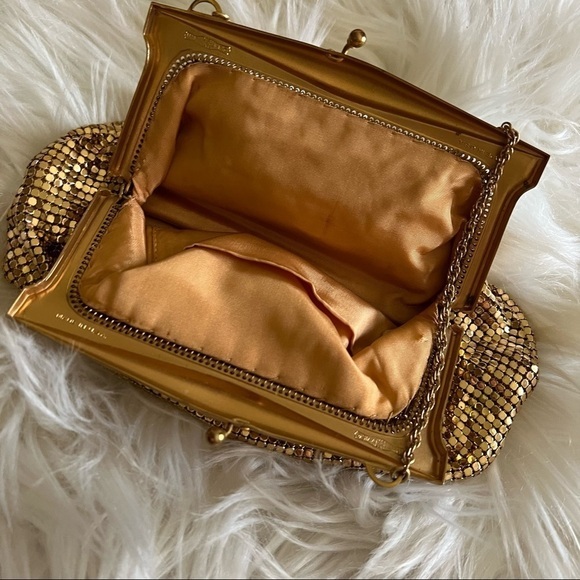 VINTAGE Whiting Davis Gold‎ Mesh Bag Purse - Picture 5 of 11